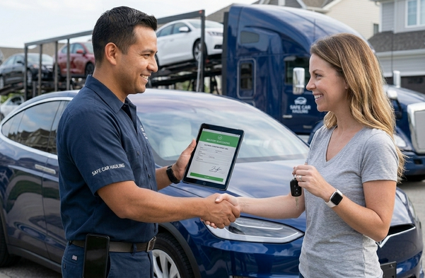 safe car hauling about